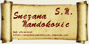 Snežana Mandoković vizit kartica